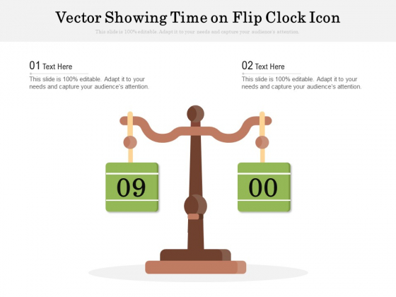 Vector Showing Time On Flip Clock Icon Ppt PowerPoint Presentation Gallery Show PDF