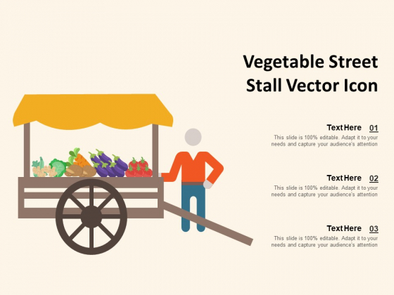 Vegetable Street Stall Vector Icon Ppt PowerPoint Presentation Gallery Clipart Images PDF