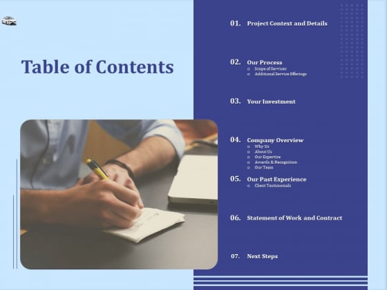 Vehicle Leasing Table Of Contents Portrait PDF