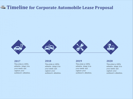 Vehicle Leasing Timeline For Corporate Automobile Lease Proposal Sample PDF