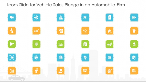 Vehicle Sales Plunge In An Automobile Firm Icons Slide For Vehicle Sales Plunge In An Automobile Firm Designs PDF