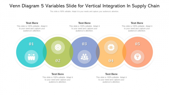 Venn Diagram 5 Variables Slide For Vertical Integration In Supply Chain Ppt PowerPoint Presentation Gallery Templates PDF Venn Diagram 5 Variables Slide For Vertical Integration In Supply Chain Ppt PowerPoint Presentation Gallery Templates PDF