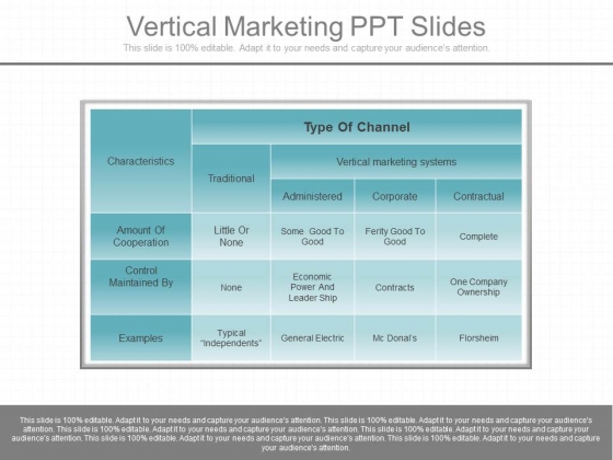 Vertical Marketing Ppt Slides