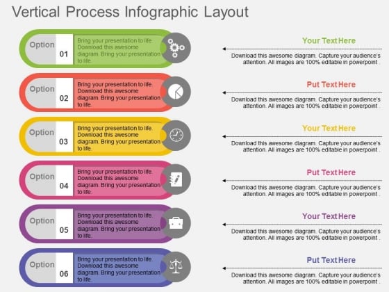 Vertical Process Infographic Layout Powerpoint Templates
