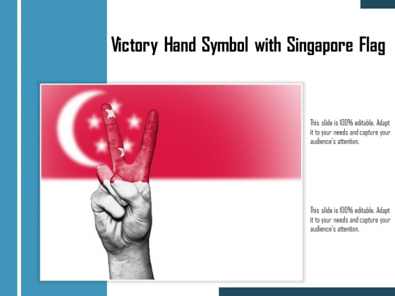 Victory Hand Symbol With Singapore Flag Ppt PowerPoint Presentation Gallery File Formats PDF
