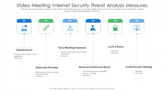 Video Meeting Internet Security Threat Analysis Measures Brochure PDF Video Meeting Internet Security Threat Analysis Measures Brochure PDF