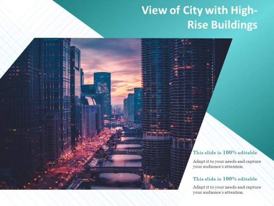 View Of City With High Rise Buildings Ppt PowerPoint Presentation Visual Aids Diagrams