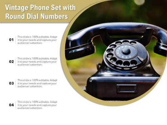 Vintage Phone Set With Round Dial Numbers Ppt PowerPoint Presentation File Background Images PDF