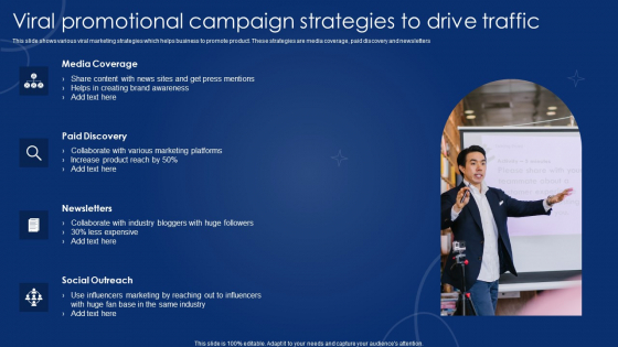 Viral Promotional Campaign Strategies To Drive Traffic Infographics PDF Viral Promotional Campaign Strategies To Drive Traffic Infographics PDF