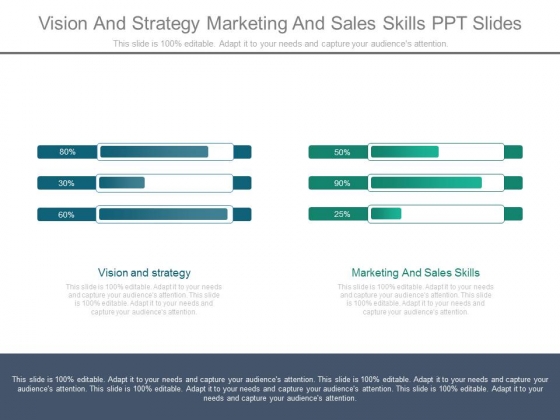 Vision And Strategy Marketing And Sales Skills Ppt Slides