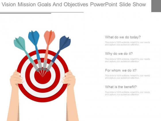 Vision Mission Goals And Objectives Powerpoint Slide Show