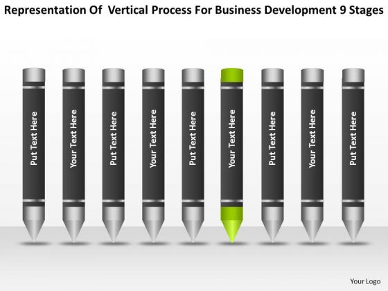Vertical Process For Business Development 9 Stages Ppt Plan PowerPoint Slides