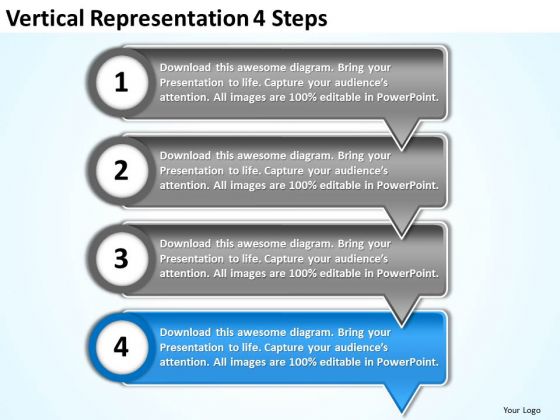 Vertical Representation 4 Steps Customer Tech Support PowerPoint Templates Vertical Representation 4 Steps Customer Tech Support PowerPoint Templates