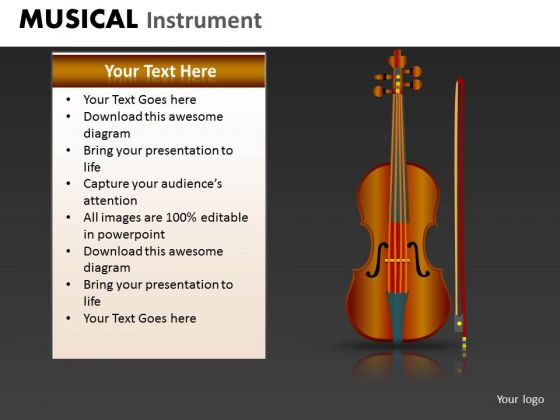 Violin PowerPoint Template Ppt Slide With Violin Violin PowerPoint Template Ppt Slide With Violin