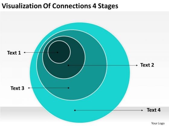 Visualization Of Connections 4 Stages Growthink Business Plan Template PowerPoint Templates