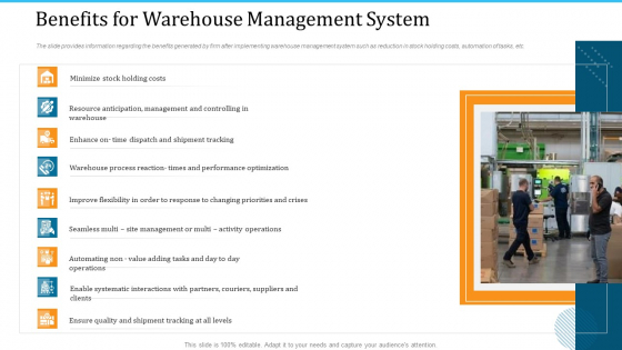 WMS Implementation Benefits For Warehouse Management System Pictures PDF