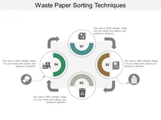 Waste Paper Sorting Techniques Ppt Powerpoint Presentation Professional Vector