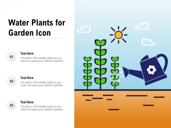 Water Plants For Garden Icon Ppt PowerPoint Presentation Professional Picture PDF