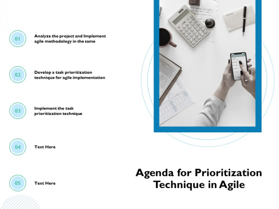 Waterfall Project Prioritization Methodology Agenda For Prioritization Technique In Agile Mockup PDF