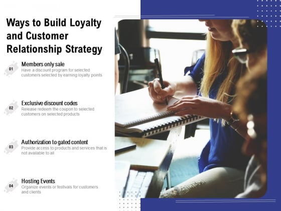 Ways To Build Loyalty And Customer Relationship Strategy Ppt PowerPoint Presentation File Inspiration PDF Ways To Build Loyalty And Customer Relationship Strategy Ppt PowerPoint Presentation File Inspiration PDF