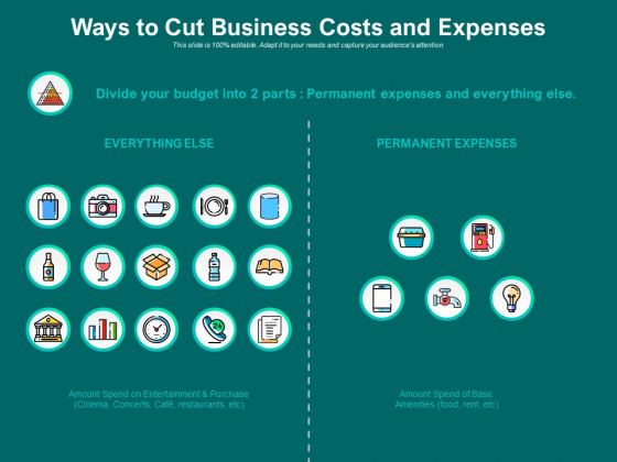 Ways To Cut Business Costs And Expenses Ppt PowerPoint Presentation Slides Inspiration PDF