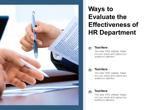 Ways To Evaluate The Effectiveness Of HR Department Ppt PowerPoint Presentation Gallery Introduction PDF Ways To Evaluate The Effectiveness Of HR Department Ppt PowerPoint Presentation Gallery Introduction PDF