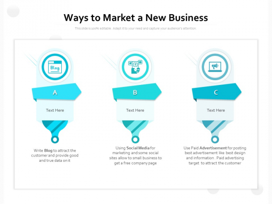 Ways To Market A New Business Ppt PowerPoint Presentation Outline Graphics Example PDF Ways To Market A New Business Ppt PowerPoint Presentation Outline Graphics Example PDF