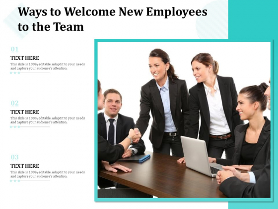 Ways To Welcome New Employees To The Team Ppt PowerPoint Presentation Inspiration Design Ideas PDF Ways To Welcome New Employees To The Team Ppt PowerPoint Presentation Inspiration Design Ideas PDF