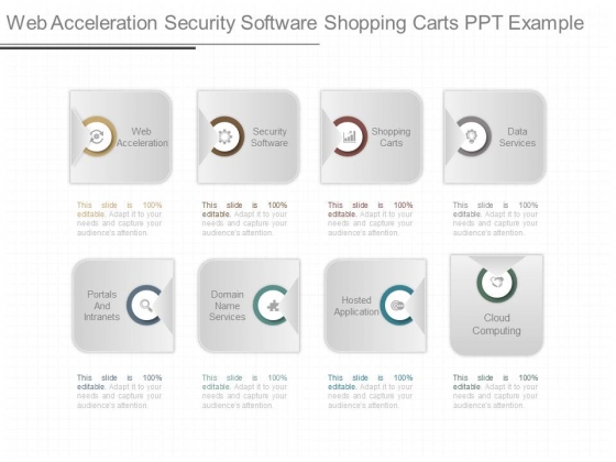 Web Acceleration Security Software Shopping Carts Ppt Example