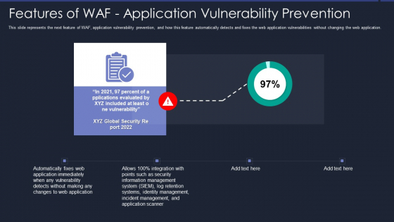 Web App Firewall Services IT Features Of WAF Application Vulnerability Prevention Information PDF Web App Firewall Services IT Features Of WAF Application Vulnerability Prevention Information PDF