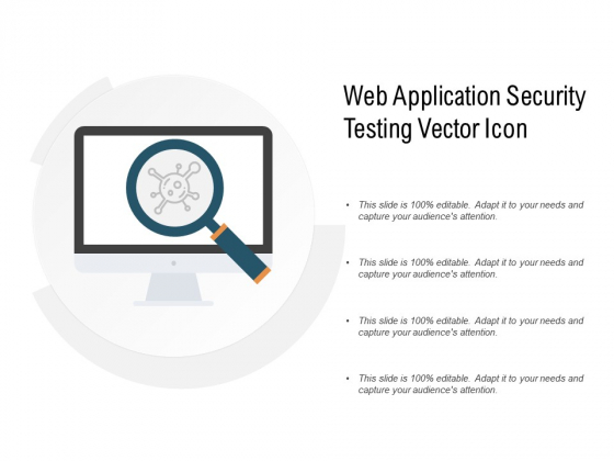 Web Application Security Testing Vector Icon Ppt PowerPoint Presentation Pictures Clipart Images