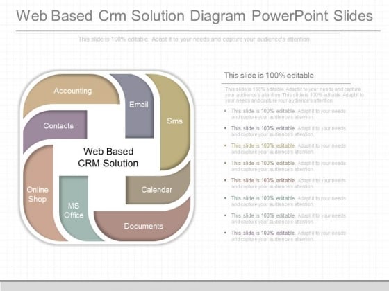 Web Based Crm Solution Diagram Powerpoint Slides Web Based Crm Solution Diagram Powerpoint Slides