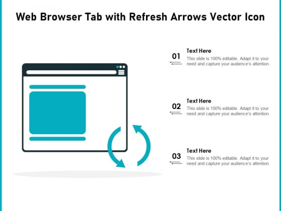 Web Browser Tab With Refresh Arrows Vector Icon Ppt PowerPoint Presentation File Tips PDF
