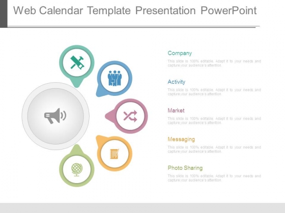 Web Calendar Template Presentation Powerpoint