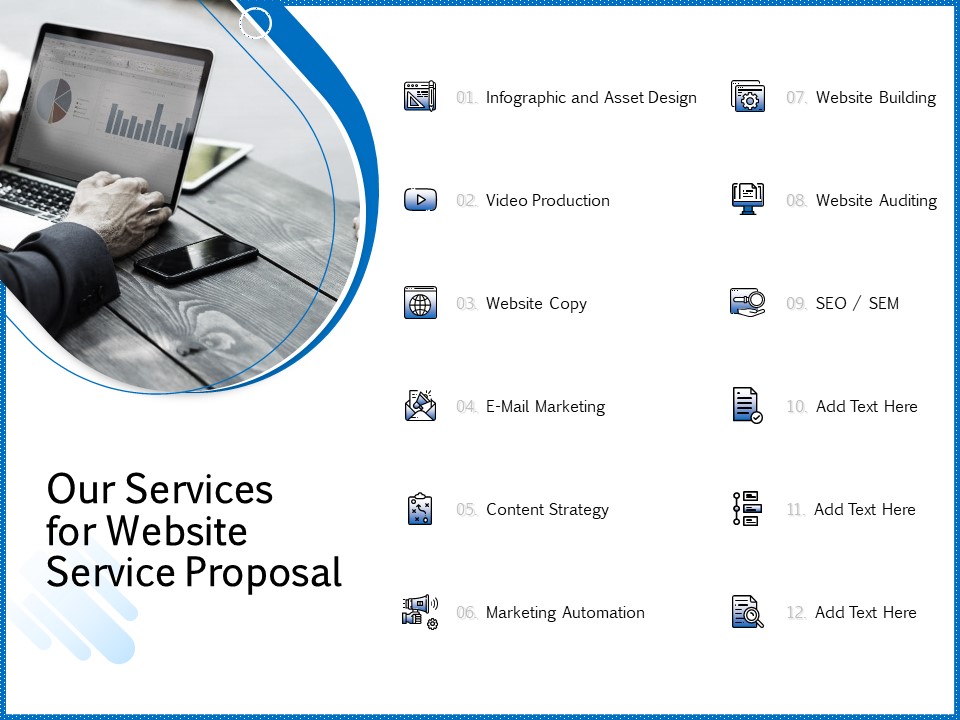 Web Design Template Our Services For Website Service Proposal Download PDF