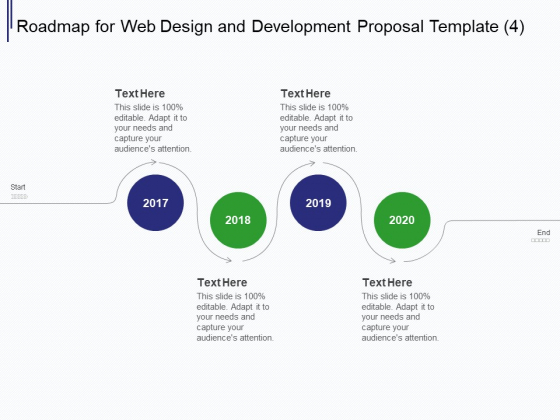 Web Development It And Design Roadmap For Web Design And Development 2017 To 2020 Ppt Slides Infographic Template PDF