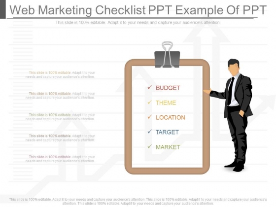 Web Marketing Checklist Ppt Example Of Ppt