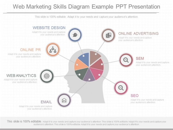 Web Marketing Skills Diagram Example Ppt Presentation