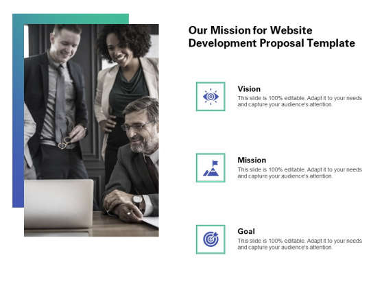 Web Redesign Our Mission For Website Development Proposal Template Ppt Infographic Template Format PDF
