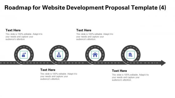 Web Redesign Roadmap For Website Design Proposal Template Four Stage Process Ppt Slides Summary PDF
