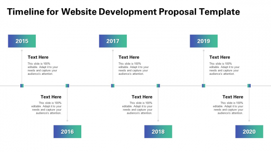 Web Redesign Timeline For Website Development Proposal Template Ppt Icon Skills PDF