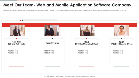 Website And Mobile Application Development Business Meet Our Team Web And Mobile Clipart PDF Website And Mobile Application Development Business Meet Our Team Web And Mobile Clipart PDF