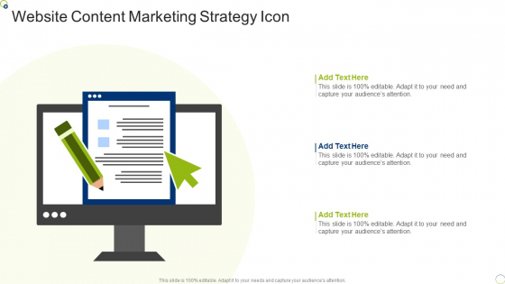 Website Content Marketing Strategy Icon Professional PDF