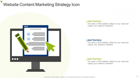 Website Content Marketing Strategy Icon Professional PDF Website Content Marketing Strategy Icon Professional PDF