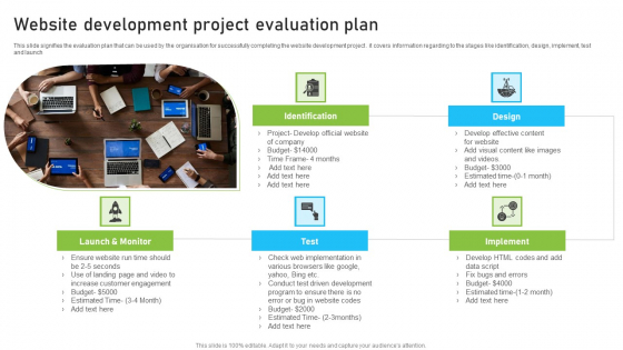 Website Development Project Evaluation Plan Inspiration PDF