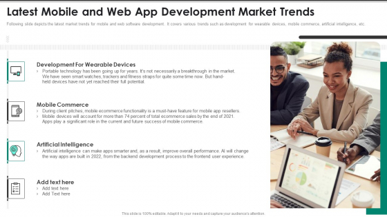 Website Interface And Application Development Firm Latest Mobile And Web App Development Summary PDF