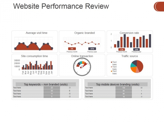 Website Performance Review Template 1 Ppt PowerPoint Presentation Ideas Samples