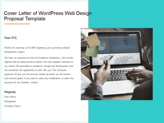 Website Revamp Quotation Cover Letter Of Wordpress Web Design Proposal Sample PDF