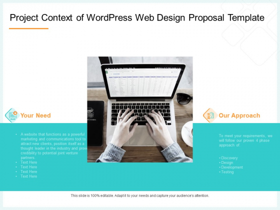 Website Revamp Quotation Project Context Of Wordpress Web Design Proposal Background PDF