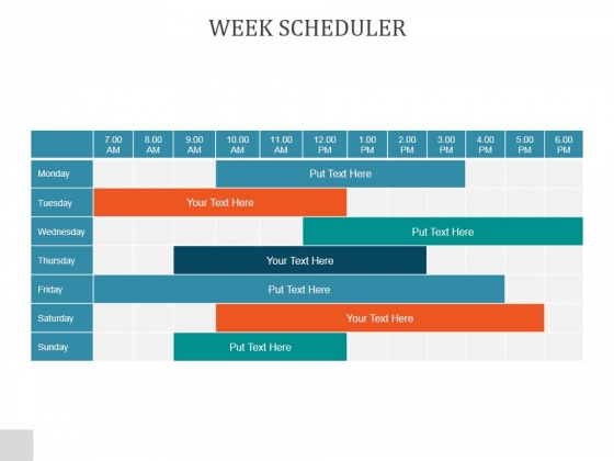 Week Scheduler Ppt PowerPoint Presentation Template Week Scheduler Ppt PowerPoint Presentation Template